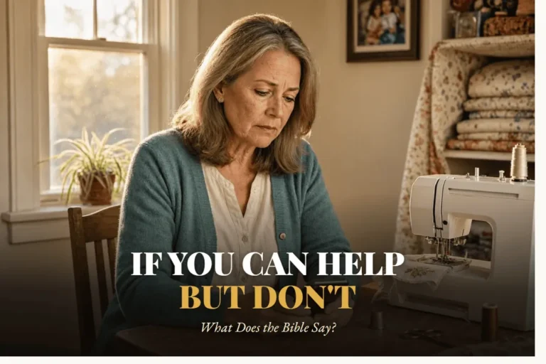 A middle-aged American woman sitting at a home embroidery machine, looking at her phone with a hurt expression after being refused help